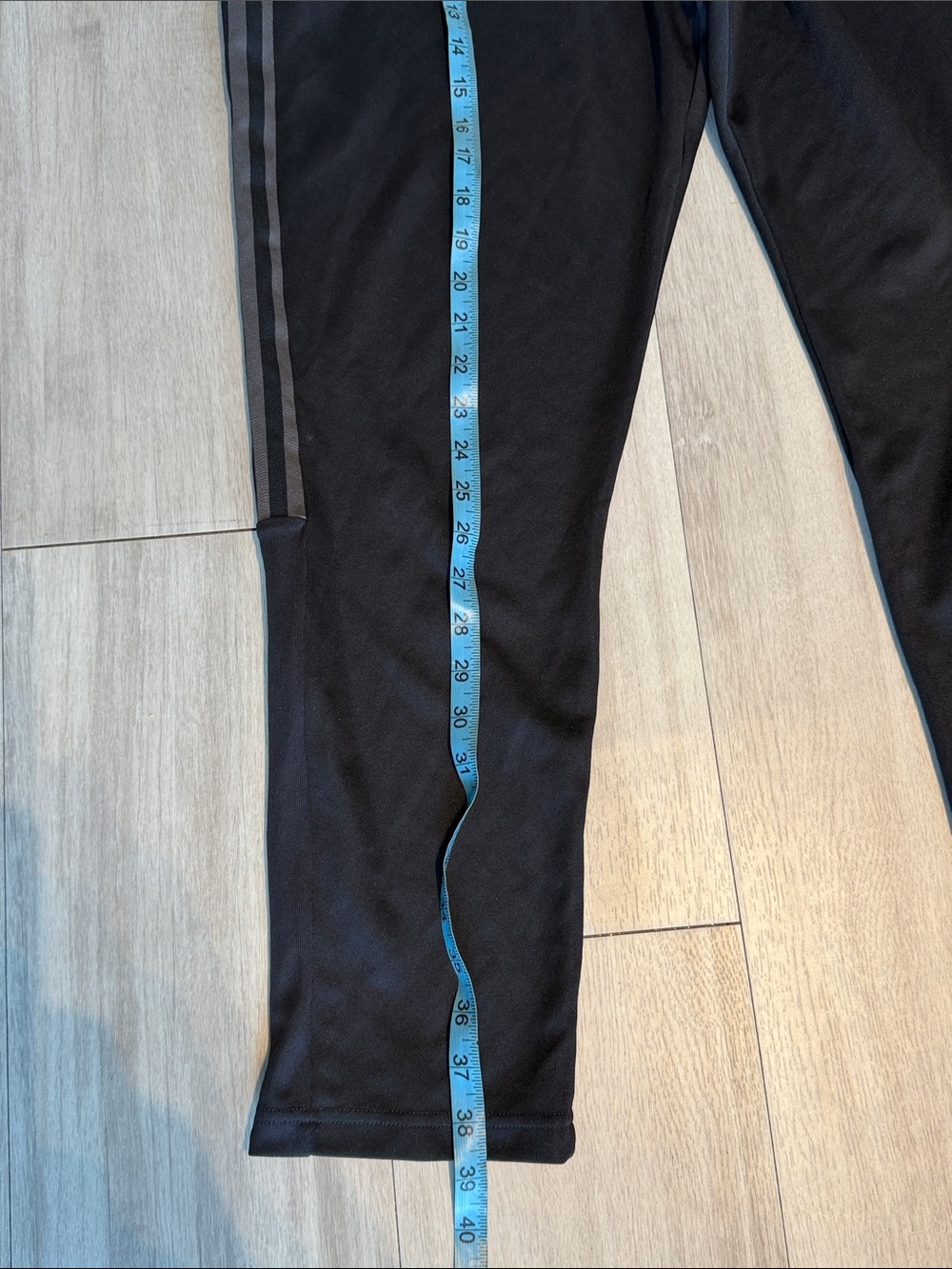 Men’s Black Athletic Track Pants with Side Stripes Aeroready XL